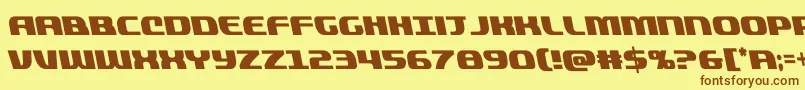 quickeningcondleft Font – Brown Fonts on Yellow Background
