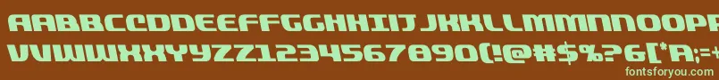 quickeningcondleft Font – Green Fonts on Brown Background