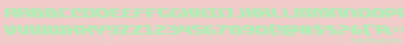 quickeningcondleft Font – Green Fonts on Pink Background