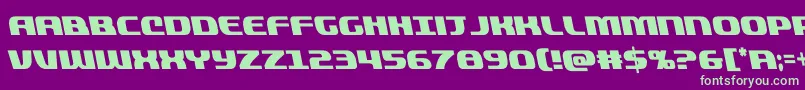 quickeningcondleft Font – Green Fonts on Purple Background