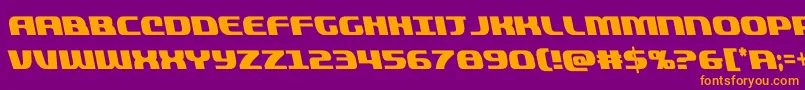 quickeningcondleft Font – Orange Fonts on Purple Background