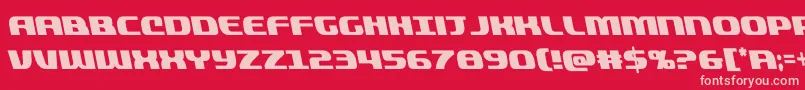 quickeningcondleft Font – Pink Fonts on Red Background