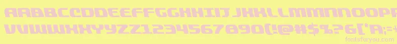 quickeningcondleft Font – Pink Fonts on Yellow Background