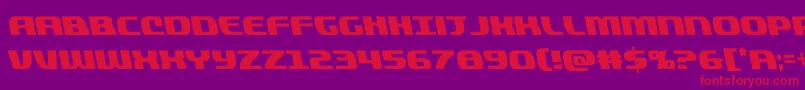 quickeningcondleft Font – Red Fonts on Purple Background