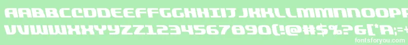 quickeningcondleft Font – White Fonts on Green Background