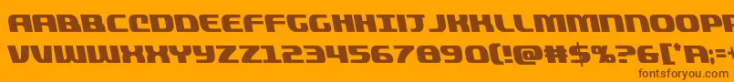 quickeningcondleft Font – Brown Fonts on Orange Background