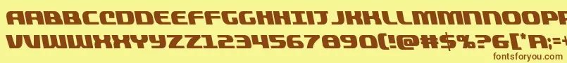 quickeningcondleft Font – Brown Fonts on Yellow Background