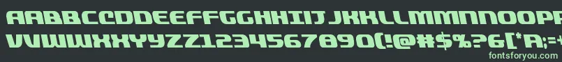 quickeningcondleft Font – Green Fonts on Black Background