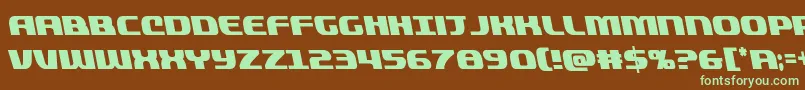 quickeningcondleft Font – Green Fonts on Brown Background