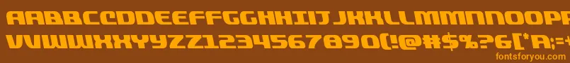 quickeningcondleft Font – Orange Fonts on Brown Background