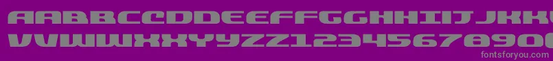 quickeningexpand Font – Gray Fonts on Purple Background