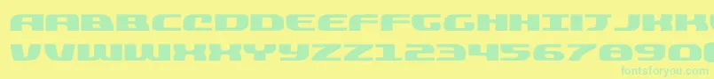 quickeningexpand Font – Green Fonts on Yellow Background