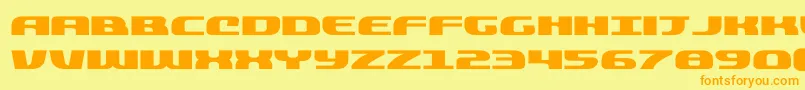 quickeningexpand Font – Orange Fonts on Yellow Background