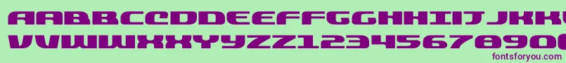 quickeningexpand Font – Purple Fonts on Green Background