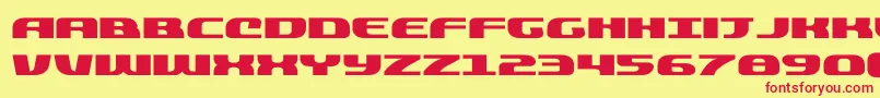 Czcionka quickeningexpand – czerwone czcionki na żółtym tle