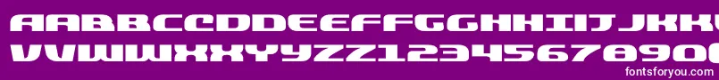 quickeningexpand Font – White Fonts on Purple Background