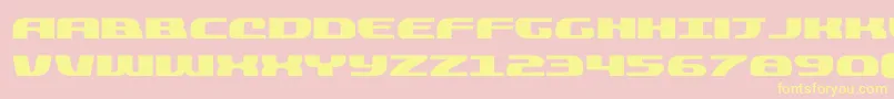 Fonte quickeningexpand – fontes amarelas em um fundo rosa