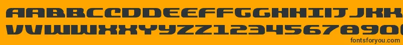 quickeningexpand Font – Black Fonts on Orange Background