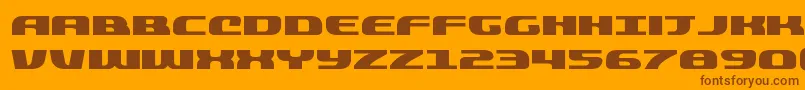 quickeningexpand-fontti – ruskeat fontit oranssilla taustalla