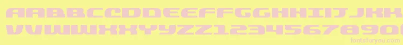 Czcionka quickeningexpand – różowe czcionki na żółtym tle
