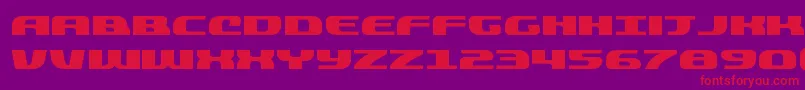 quickeningexpand Font – Red Fonts on Purple Background