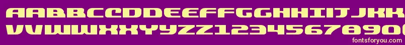 quickeningexpand Font – Yellow Fonts on Purple Background