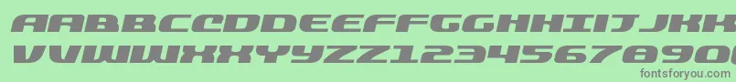 quickeningexpandital Font – Gray Fonts on Green Background