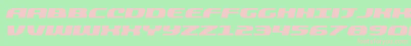 quickeningexpandital Font – Pink Fonts on Green Background