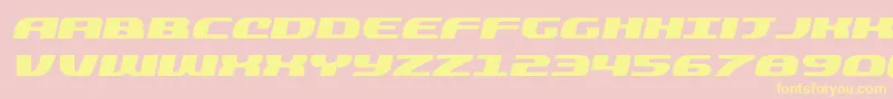 quickeningexpandital Font – Yellow Fonts on Pink Background