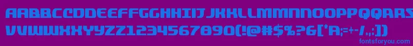 quickeningextracond Font – Blue Fonts on Purple Background