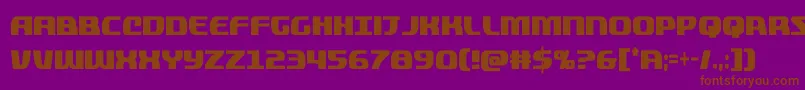 quickeningextracond Font – Brown Fonts on Purple Background