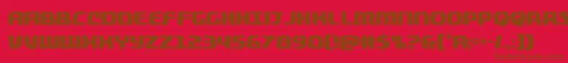 Police quickeningextracond – polices brunes sur fond rouge