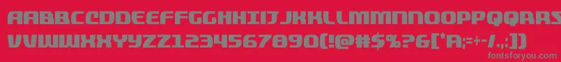 quickeningextracond Font – Gray Fonts on Red Background