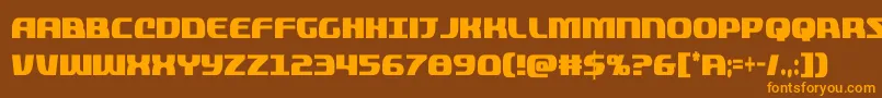 quickeningextracond Font – Orange Fonts on Brown Background