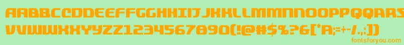 quickeningextracond Font – Orange Fonts on Green Background