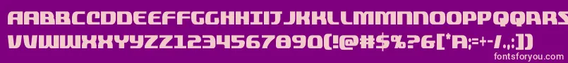 quickeningextracond Font – Pink Fonts on Purple Background