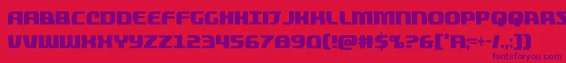 Czcionka quickeningextracond – fioletowe czcionki na czerwonym tle