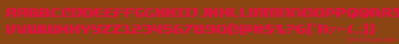 quickeningextracond Font – Red Fonts on Brown Background