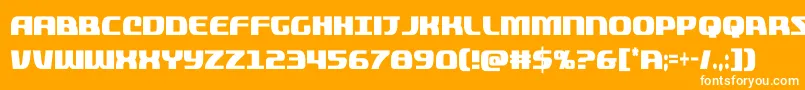 quickeningextracond Font – White Fonts on Orange Background