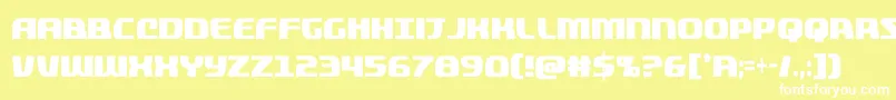 quickeningextracond Font – White Fonts on Yellow Background