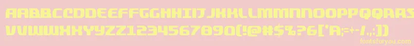 quickeningextracond Font – Yellow Fonts on Pink Background