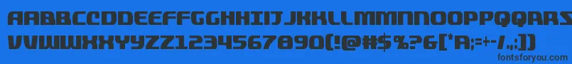 quickeningextracond Font – Black Fonts on Blue Background