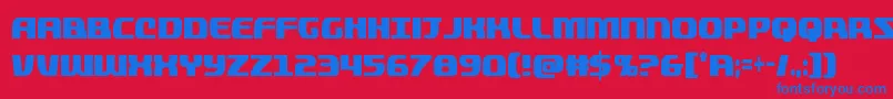 quickeningextracond Font – Blue Fonts on Red Background