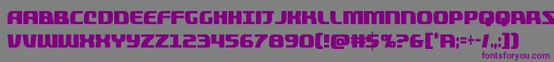 quickeningextracond Font – Purple Fonts on Gray Background