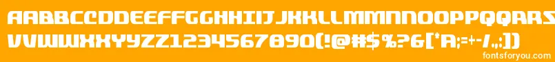 フォントquickeningextracond – オレンジの背景に白い文字