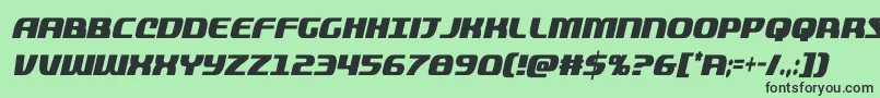 フォントquickeningextracondital – 緑の背景に黒い文字