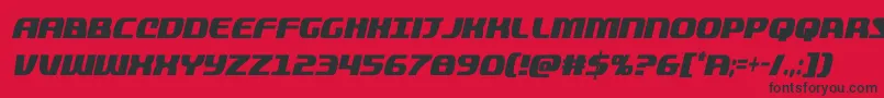 quickeningextracondital Font – Black Fonts on Red Background