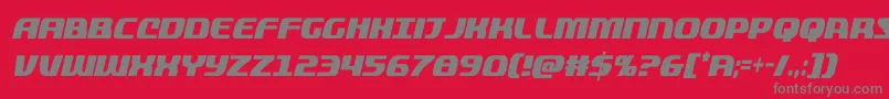 quickeningextracondital Font – Gray Fonts on Red Background