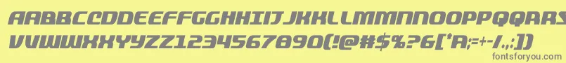 quickeningextracondital Font – Gray Fonts on Yellow Background