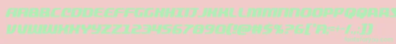 quickeningextracondital Font – Green Fonts on Pink Background